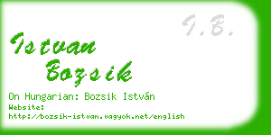 istvan bozsik business card