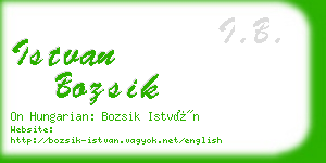 istvan bozsik business card